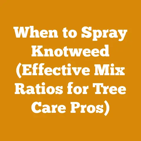 When to Spray Knotweed (Effective Mix Ratios for Tree Care Pros)
