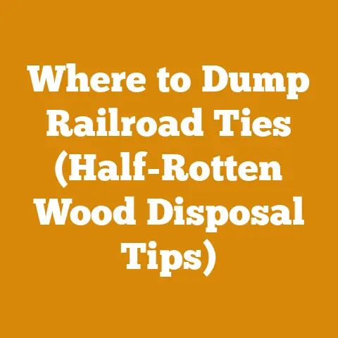 Where to Dump Railroad Ties (Half-Rotten Wood Disposal Tips)