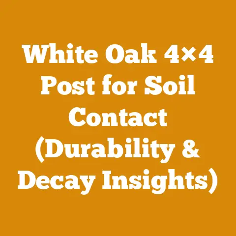 White Oak 4×4 Post for Soil Contact (Durability & Decay Insights)