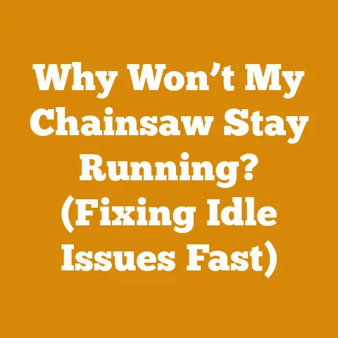 Why Won’t My Chainsaw Stay Running? (Fixing Idle Issues Fast)