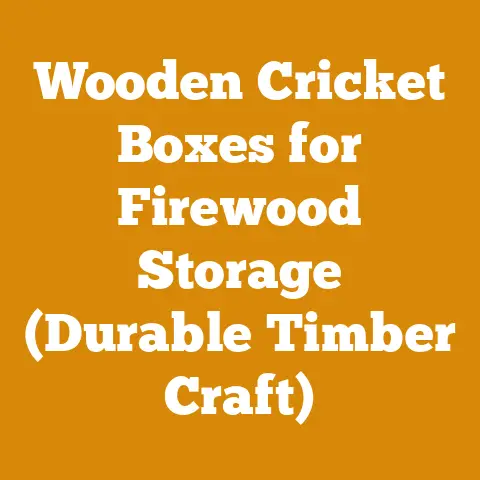 Wooden Cricket Boxes for Firewood Storage (Durable Timber Craft)