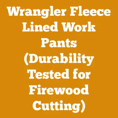Wrangler Fleece Lined Work Pants (Durability Tested for Firewood Cutting)