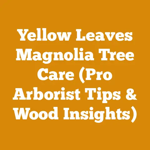 Yellow Leaves Magnolia Tree Care (Pro Arborist Tips & Wood Insights)