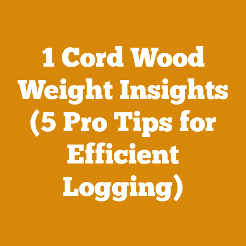 1 Cord Wood Weight Insights (5 Pro Tips for Efficient Logging)