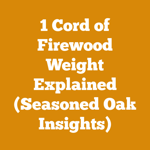 1 Cord of Firewood Weight Explained (Seasoned Oak Insights)