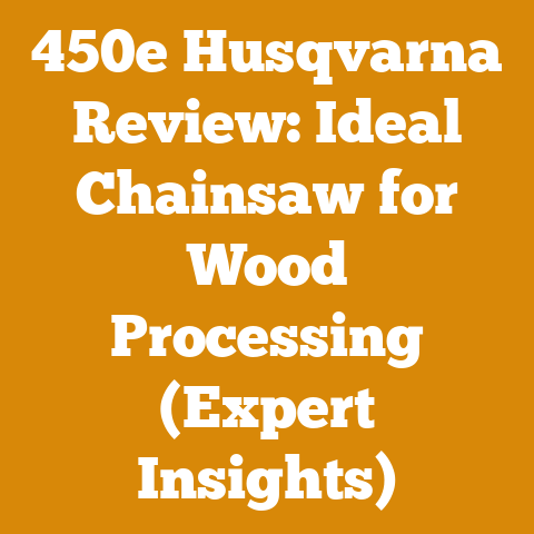 450e Husqvarna Review: Ideal Chainsaw for Wood Processing (Expert Insights)