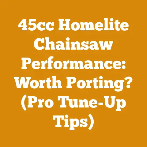 45cc Homelite Chainsaw Performance: Worth Porting? (Pro Tune-Up Tips)