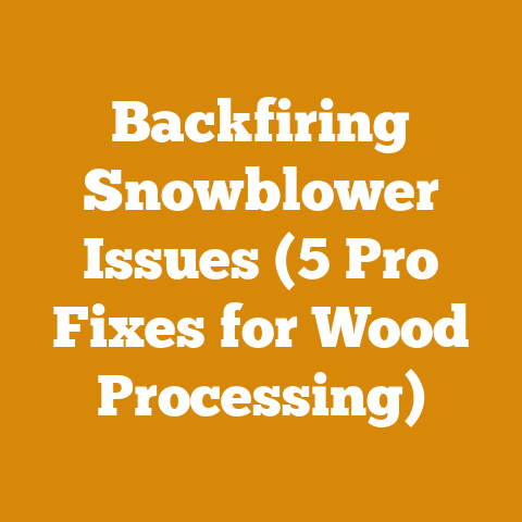 Backfiring Snowblower Issues (5 Pro Fixes for Wood Processing)