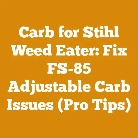 Carb for Stihl Weed Eater: Fix FS-85 Adjustable Carb Issues (Pro Tips)