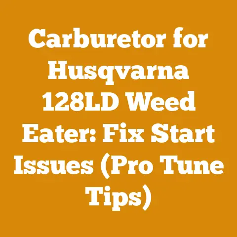Carburetor for Husqvarna 128LD Weed Eater: Fix Start Issues (Pro Tune Tips)