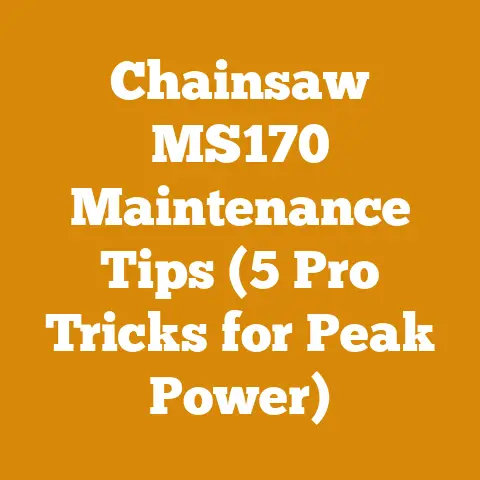 Chainsaw MS170 Maintenance Tips (5 Pro Tricks for Peak Power)