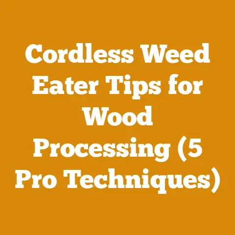 Cordless Weed Eater Tips for Wood Processing (5 Pro Techniques)