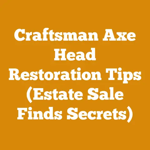 Craftsman Axe Head Restoration Tips (Estate Sale Finds Secrets)