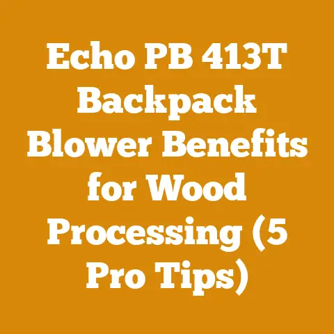 Echo PB 413T Backpack Blower Benefits for Wood Processing (5 Pro Tips)