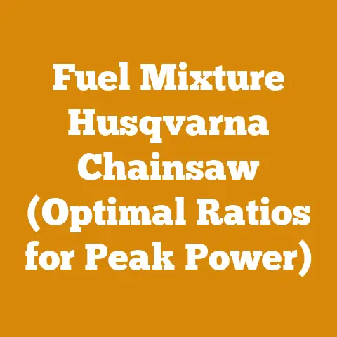 Fuel Mixture Husqvarna Chainsaw (Optimal Ratios for Peak Power)