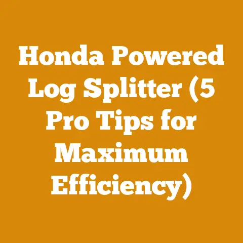 Honda Powered Log Splitter (5 Pro Tips for Maximum Efficiency)