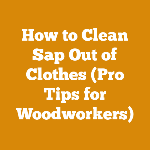 How to Clean Sap Out of Clothes (Pro Tips for Woodworkers)