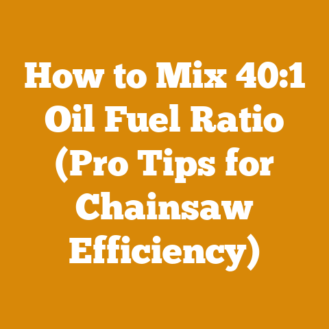 How to Mix 40:1 Oil Fuel Ratio (Pro Tips for Chainsaw Efficiency)
