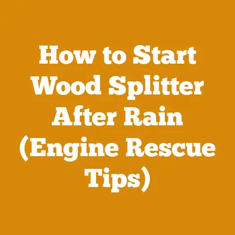 How to Start Wood Splitter After Rain (Engine Rescue Tips)
