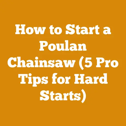 How to Start a Poulan Chainsaw (5 Pro Tips for Hard Starts)