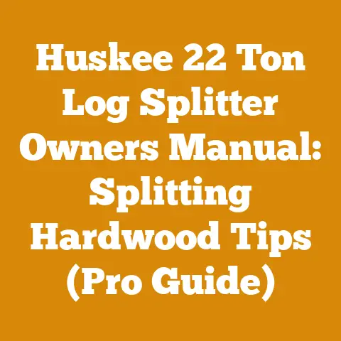 Huskee 22 Ton Log Splitter Owners Manual: Splitting Hardwood Tips (Pro Guide)