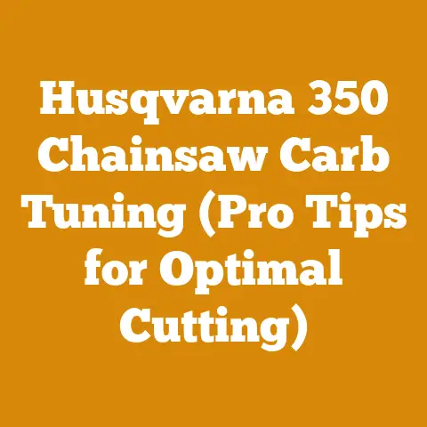 Husqvarna 350 Chainsaw Carb Tuning (Pro Tips for Optimal Cutting)