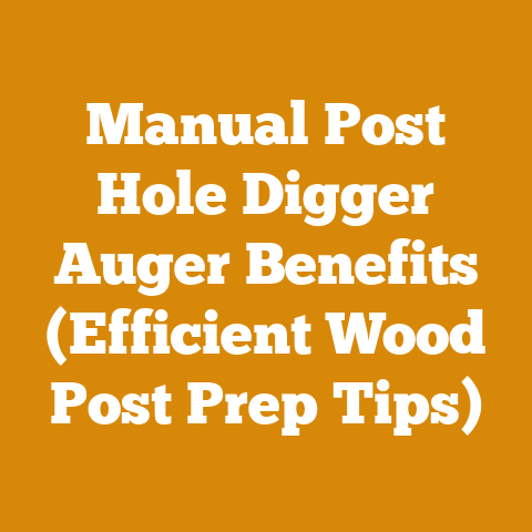Manual Post Hole Digger Auger Benefits (Efficient Wood Post Prep Tips)