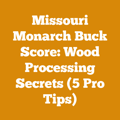 Missouri Monarch Buck Score: Wood Processing Secrets (5 Pro Tips)