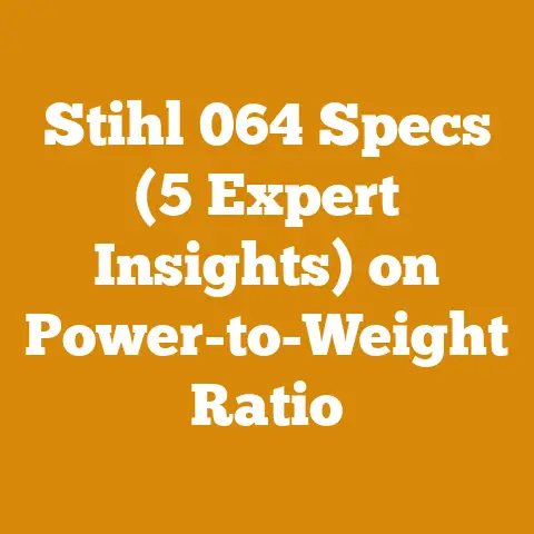 Stihl 064 Specs (5 Expert Insights) on Power-to-Weight Ratio