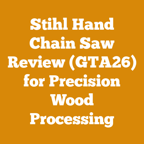 Stihl Hand Chain Saw Review (GTA26) for Precision Wood Processing