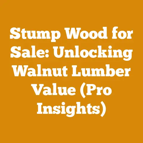 Stump Wood for Sale: Unlocking Walnut Lumber Value (Pro Insights)